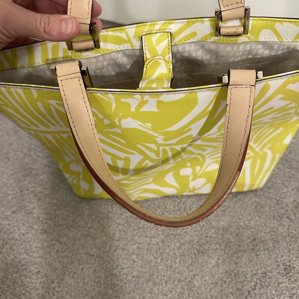 Kate Spade NewYork Yellow Grant Street Jules Grainy Vinyl Leather Tote - Picture 3 of 11